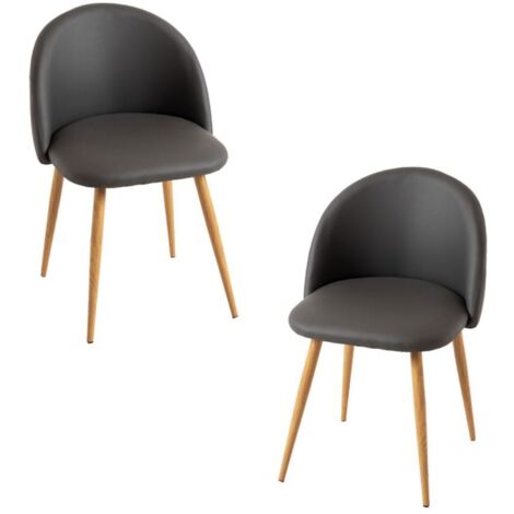 Packs Sillas Comedor - Pack 2 Sillas Vint Polipiel - Gris