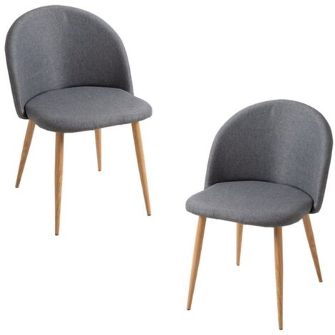 Packs Sillas Comedor - Pack 2 Sillas Vint Tela - Gris oscuro