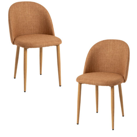 Packs Sillas Comedor - Pack 2 Sillas Vint Tela - Marrón arena