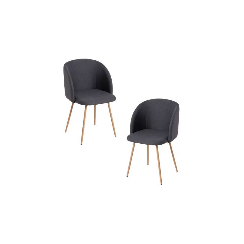 

Packs Sillas Comedor - Pack 2 Sillas Velt Tela - Gris oscuro