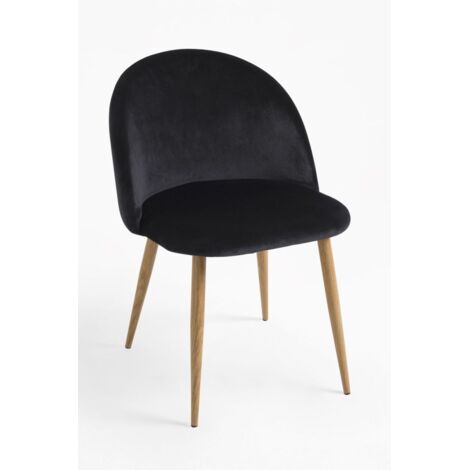 Packs Sillas Comedor - Pack 2 Sillas Vint Terciopelo - Negro