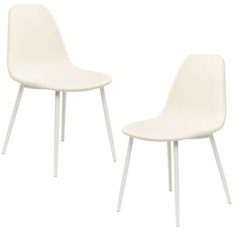 Packs Sillas Comedor - Pack 2 Sillas White Teok Tela - Blanco