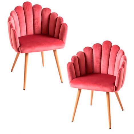 Packs Sillas Comedor - Pack 2 Sillones Main Terciopelo - Rosa