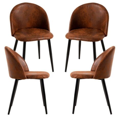 Packs Sillas Comedor - Pack 4 Sillas Black Vint Polipiel