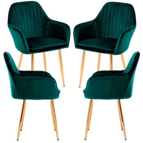 Packs Sillas Comedor - Pack 4 Sillas Chic Golden - Verde