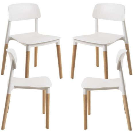 Packs Sillas Comedor - Pack 4 Sillas Estin - Blanco