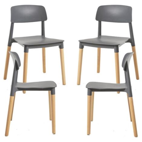 Packs Sillas Comedor - Pack 4 Sillas Estin - Gris oscuro