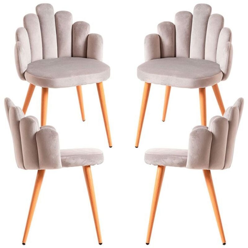 

Packs Sillas Comedor - Pack 4 Sillas Hand Terciopelo - Gris