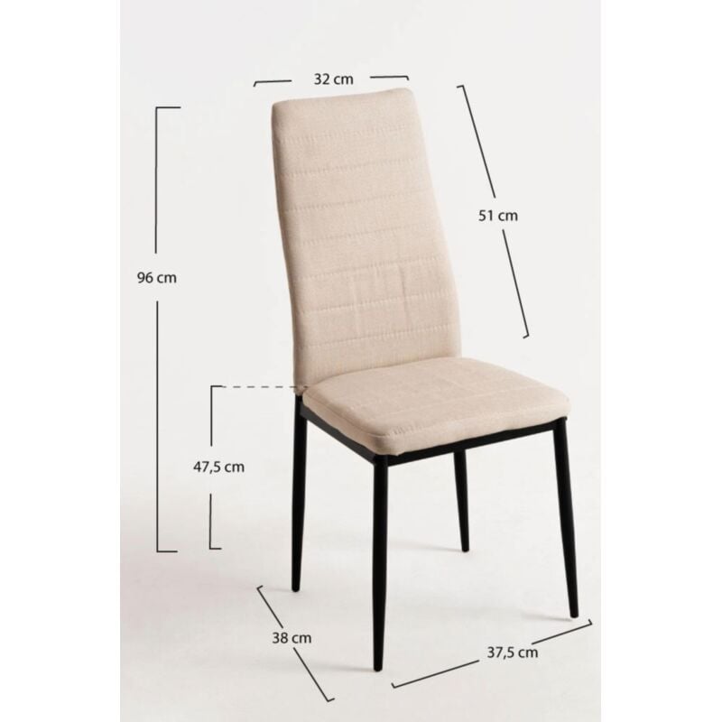 

Packs Sillas Comedor - Pack 4 Sillas Lauter Tela - Beige