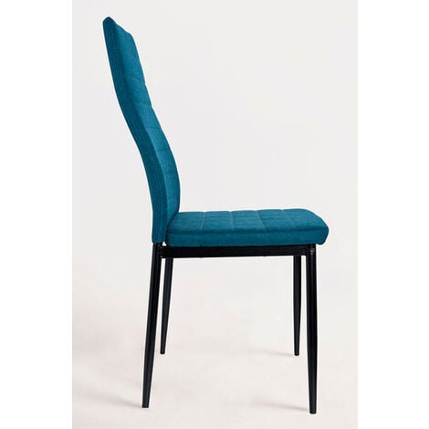 Packs Sillas Comedor - Pack 4 Sillas Lauter Tela - Verde azulado