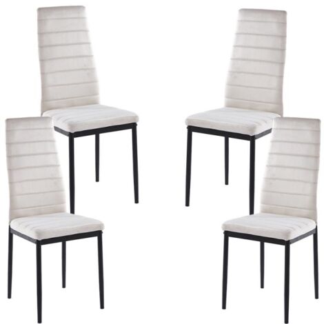 Packs Sillas Comedor - Pack 4 Sillas Lauter Terciopelo - Beige