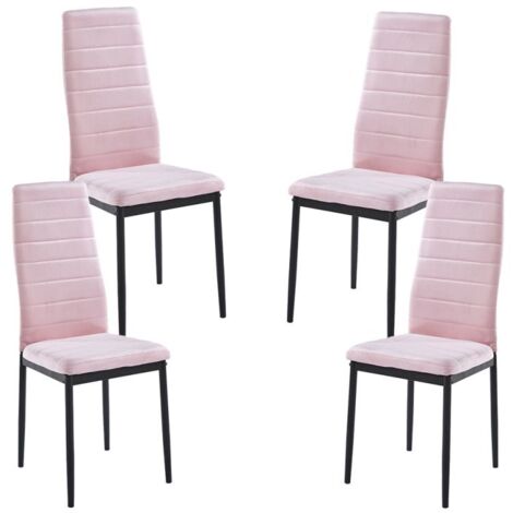Packs Sillas Comedor - Pack 4 Sillas Lauter Terciopelo - Rosa