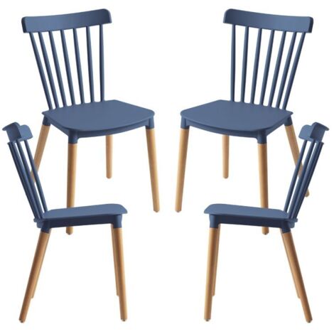 Packs Sillas Comedor - Pack 4 Sillas Leka - Azul Petróleo