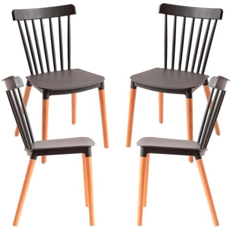 Packs Sillas Comedor - Pack 4 Sillas Leka - Gris oscuro
