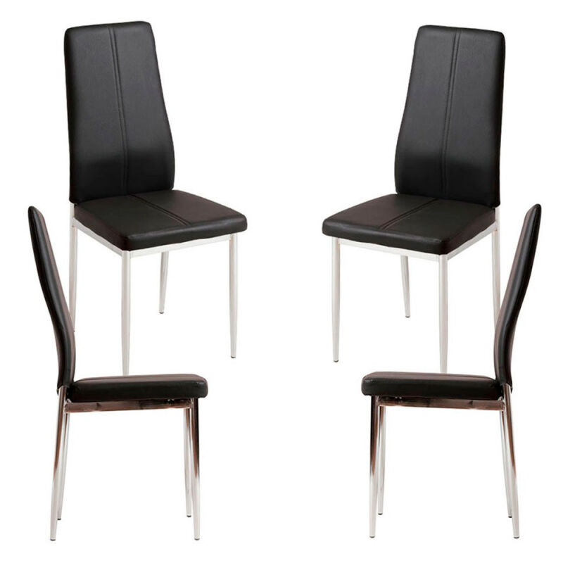 

Packs Sillas Comedor - Pack 4 Sillas Lonk Polipiel - Negro