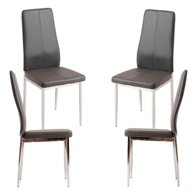 

Packs Sillas Comedor - Pack 4 Sillas Lonk Polipiel - Gris