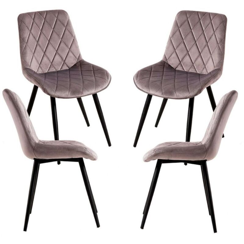 

Packs Sillas Comedor - Pack 4 Sillas Min Terciopelo - Gris