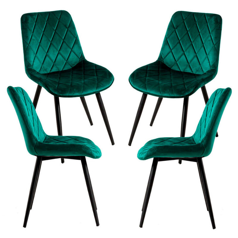 

Packs Sillas Comedor - Pack 4 Sillas Min Terciopelo - Verde