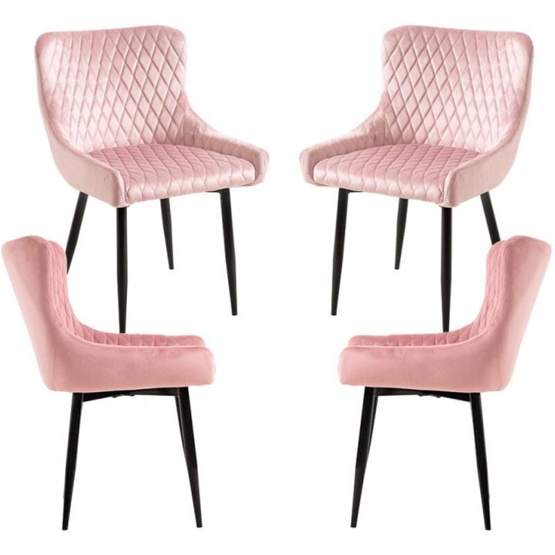 

Packs Sillas Comedor - Pack 4 Sillas Sanda Terciopelo - Rosa