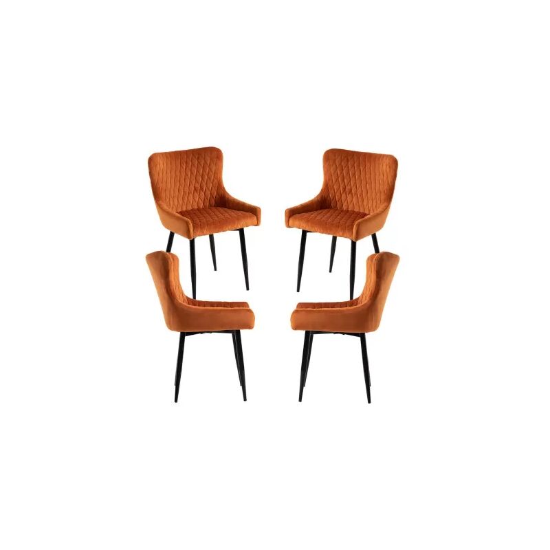 

Packs Sillas Comedor - Pack 4 Sillas Sanda Terciopelo - Naranja