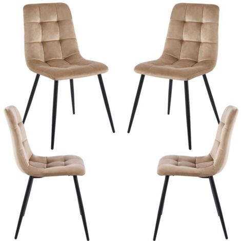 Packs Sillas Comedor - Pack 4 Sillas Stuhl Terciopelo - Champán