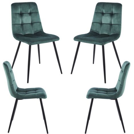 Packs Sillas Comedor - Pack 4 Sillas Stuhl Terciopelo - Verde