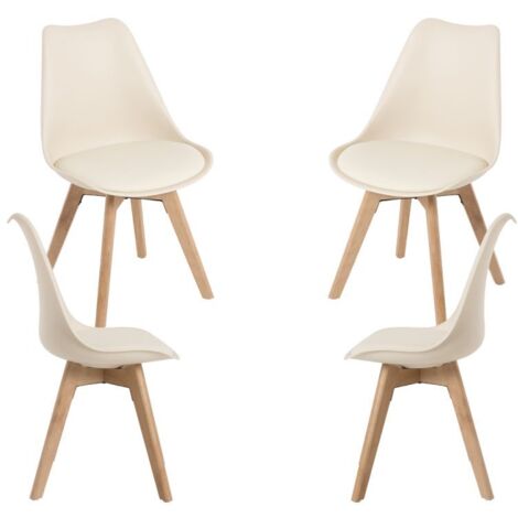 Packs Sillas Comedor - Pack 4 Sillas Synk Basic - Crema