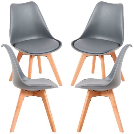 Packs Sillas Comedor - Pack 4 Sillas Synk Basic - Gris oscuro