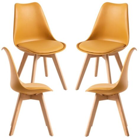 Packs Sillas Comedor - Pack 4 Sillas Synk Basic - Mostaza