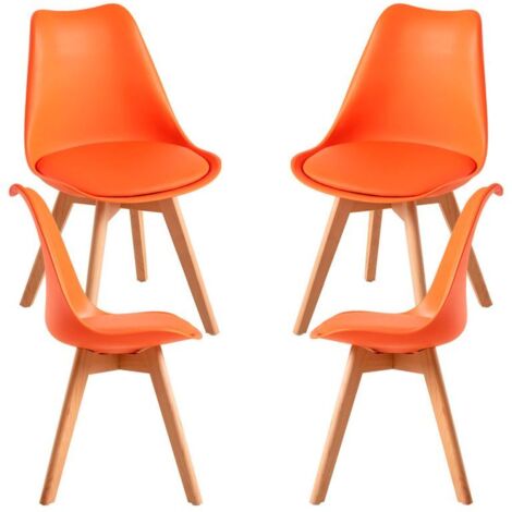 Packs Sillas Comedor - Pack 4 Sillas Synk Basic - Naranja