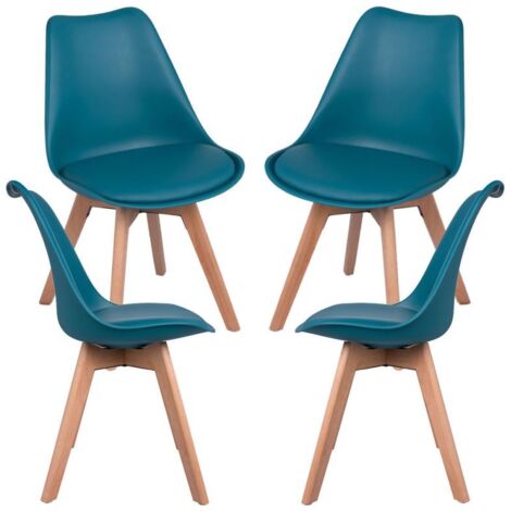 Packs Sillas Comedor - Pack 4 Sillas Synk Basic - Verde azulado