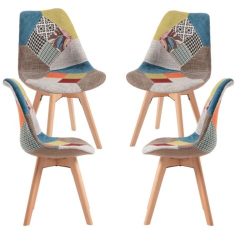 Packs Sillas Comedor - Pack 4 Sillas Synk Patchwork - Patchwork colores