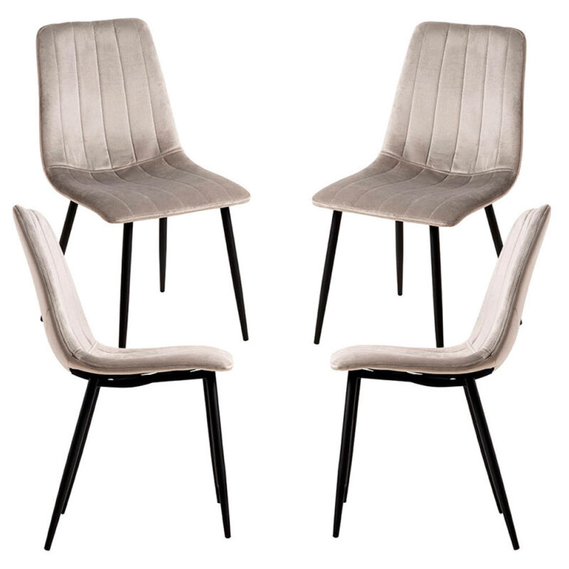 

Packs Sillas Comedor - Pack 4 Sillas Liny Terciopelo - Gris