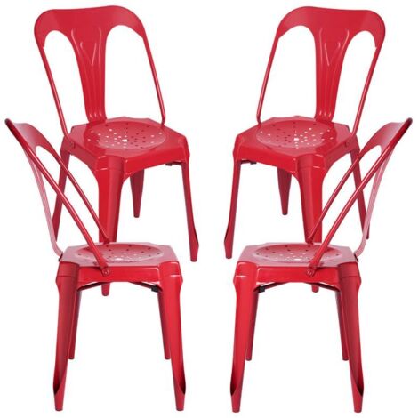 Packs Sillas Comedor - Pack 4 Sillas Ulix - Rojo