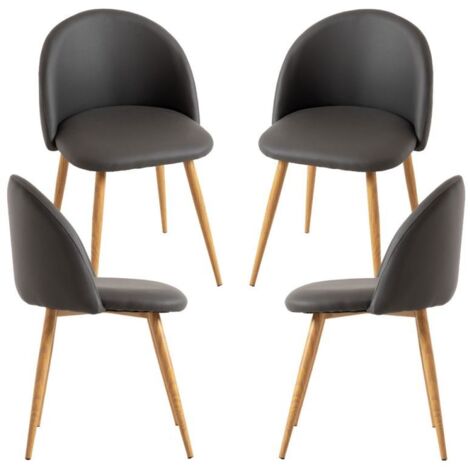 Packs Sillas Comedor - Pack 4 Sillas Vint Polipiel - Gris
