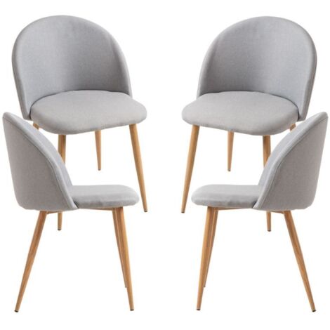 Packs Sillas Comedor - Pack 4 Sillas Vint Tela - Gris claro