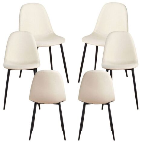 Packs Sillas Comedor - Pack 6 Sillas Black Teok Tela - Beige