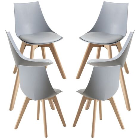 Packs Sillas Comedor - Pack 6 Sillas Blok - Gris claro