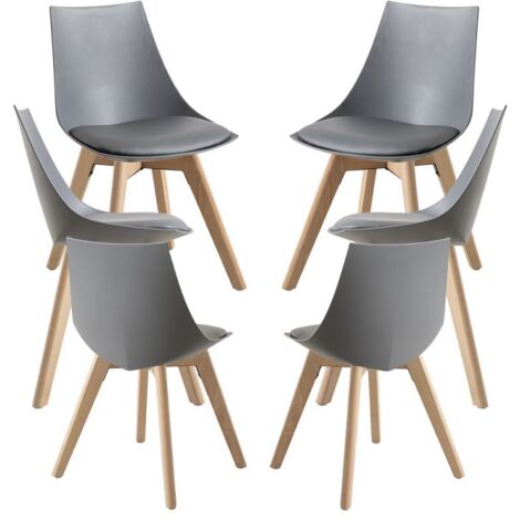 Packs Sillas Comedor - Pack 6 Sillas Blok - Gris oscuro