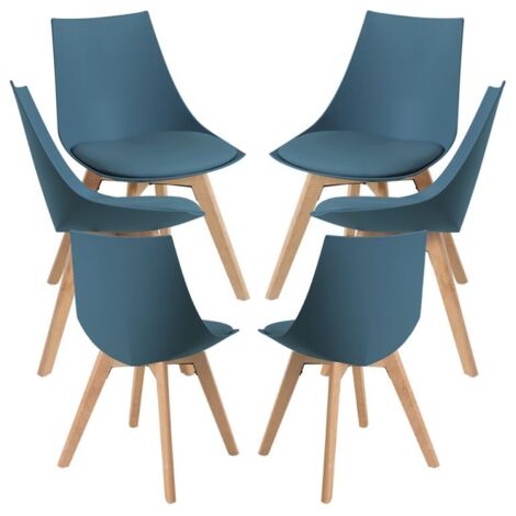 Packs Sillas Comedor - Pack 6 Sillas Blok - Verde azulado