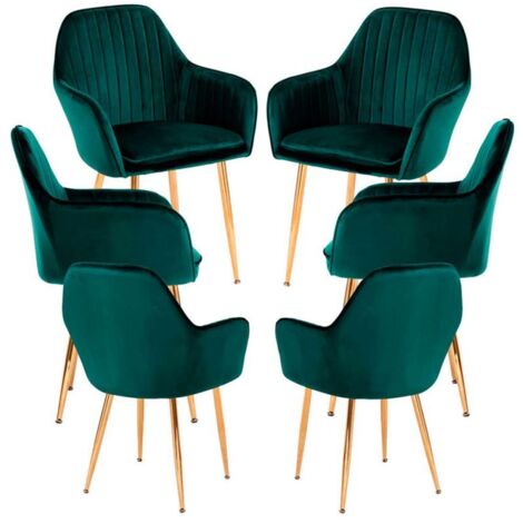 Packs Sillas Comedor - Pack 6 Sillas Chic Golden - Verde