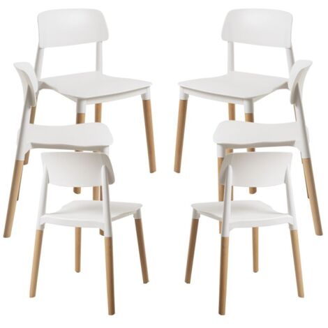 Packs Sillas Comedor - Pack 6 Sillas Estin - Blanco