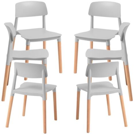 Packs Sillas Comedor - Pack 6 Sillas Estin - Gris claro