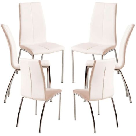 Packs Sillas Comedor - Pack 6 Sillas Humi Polipiel - Blanco