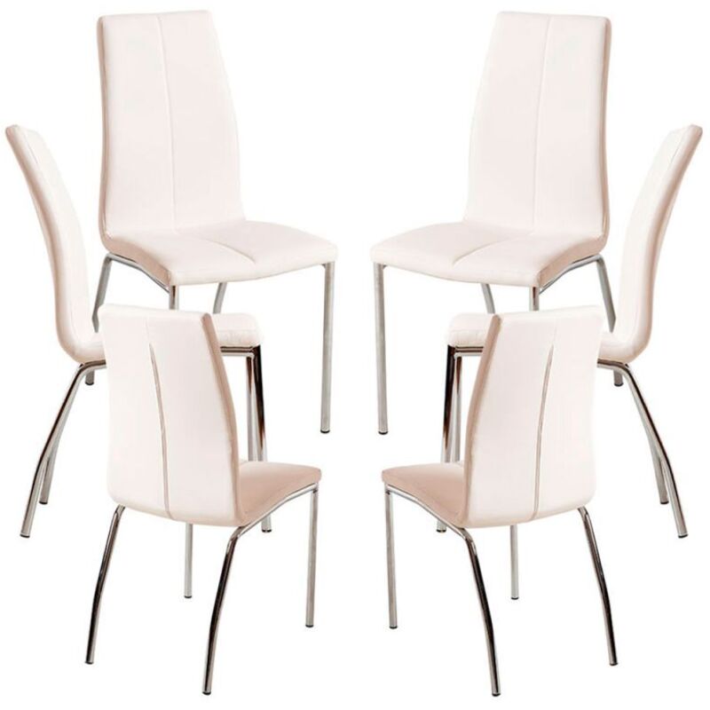 

Packs Sillas Comedor - Pack 6 Sillas Humi Polipiel - Blanco