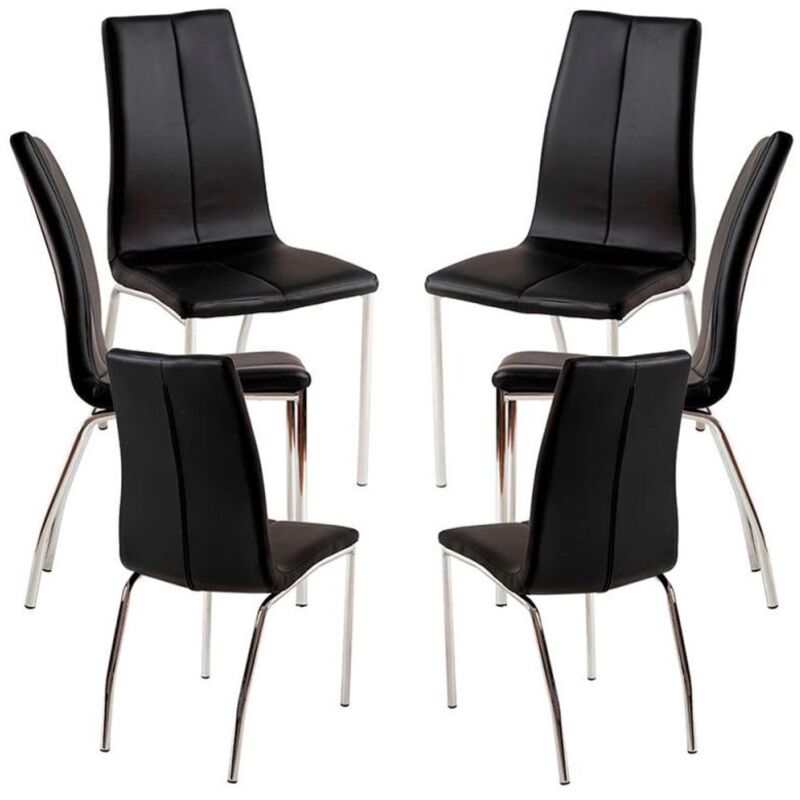 

Packs Sillas Comedor - Pack 6 Sillas Humi Polipiel - Negro