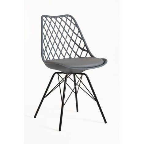 Packs Sillas Comedor - Pack 6 Sillas Iron Mima - Gris oscuro