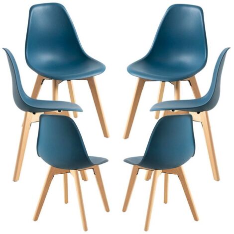 Packs Sillas Comedor - Pack 6 Sillas Kelen - Azul Petróleo