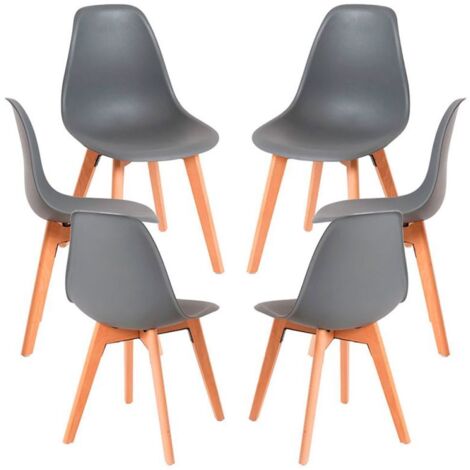 Packs Sillas Comedor - Pack 6 Sillas Kelen - Gris oscuro