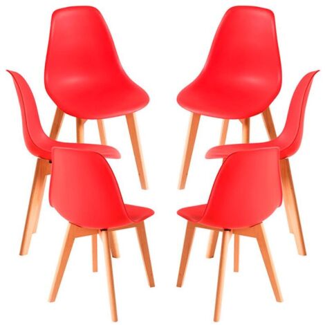 Packs Sillas Comedor - Pack 6 Sillas Kelen - Rojo
